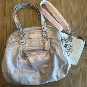 Authentic Pink Leather Coach Poppy Purse